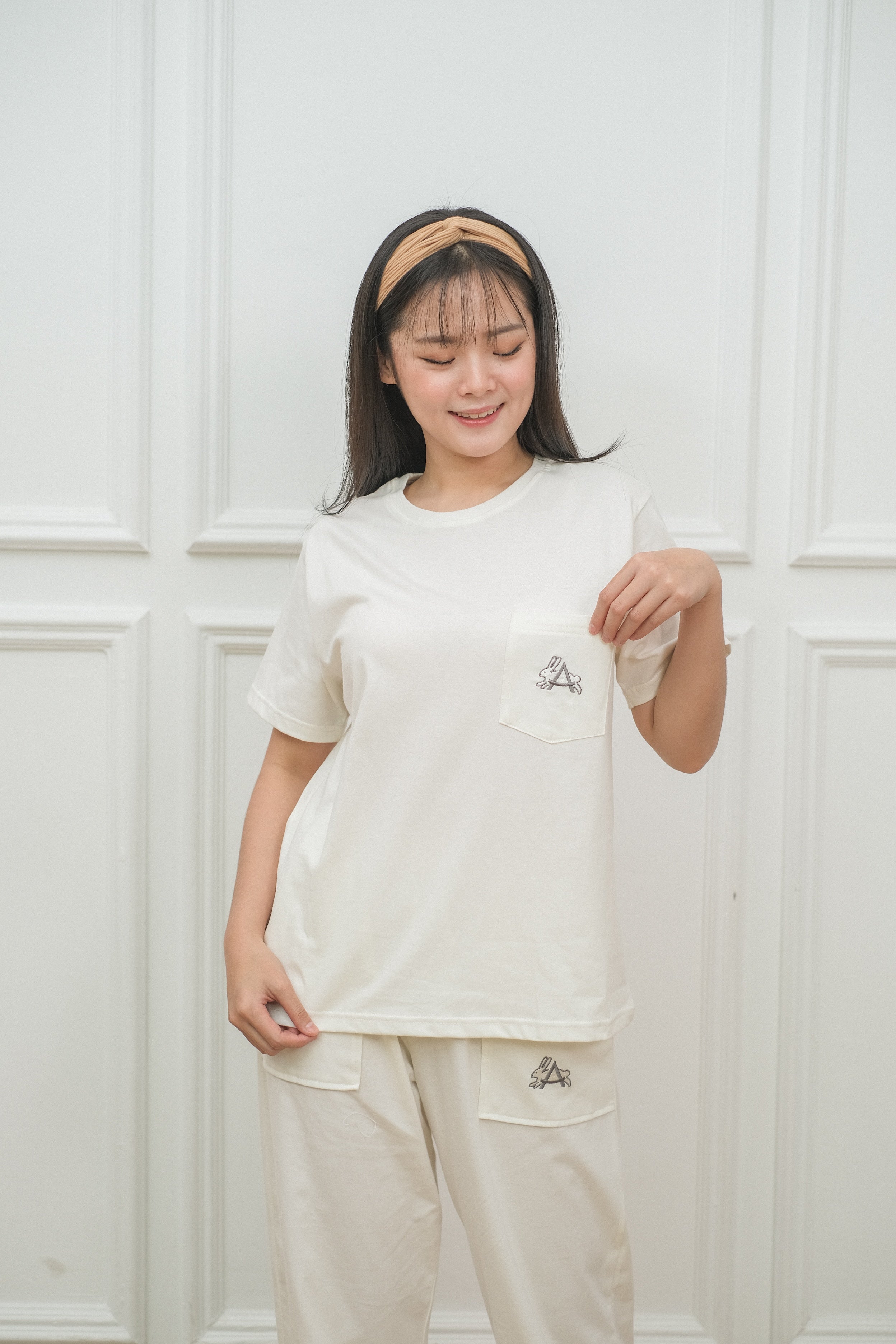 Women Coco Vanilla Cotton Long Pajamas Set