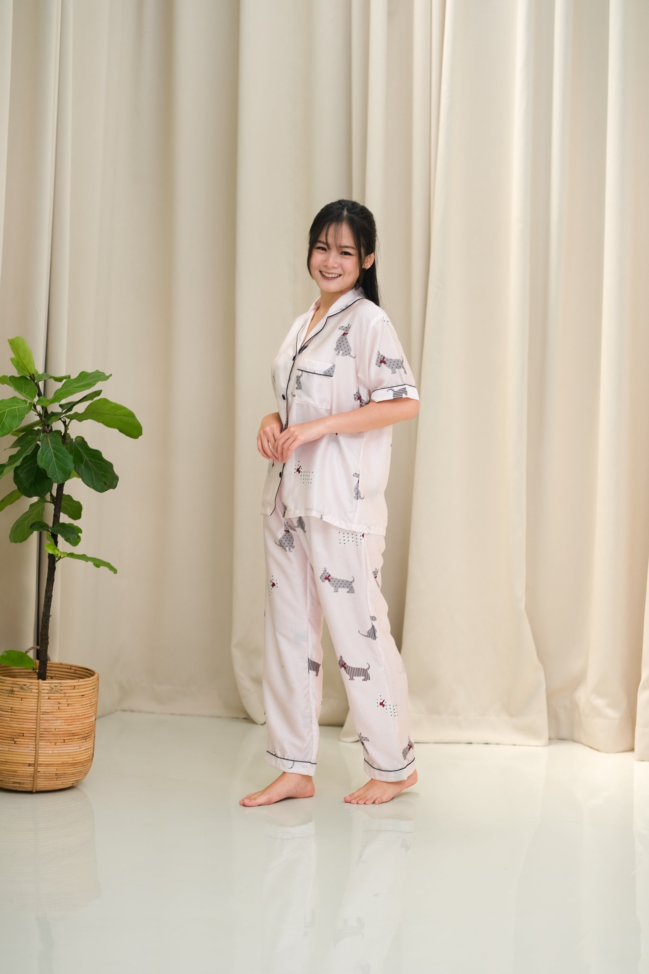 Molly Organic Silk Long Pajamas Set