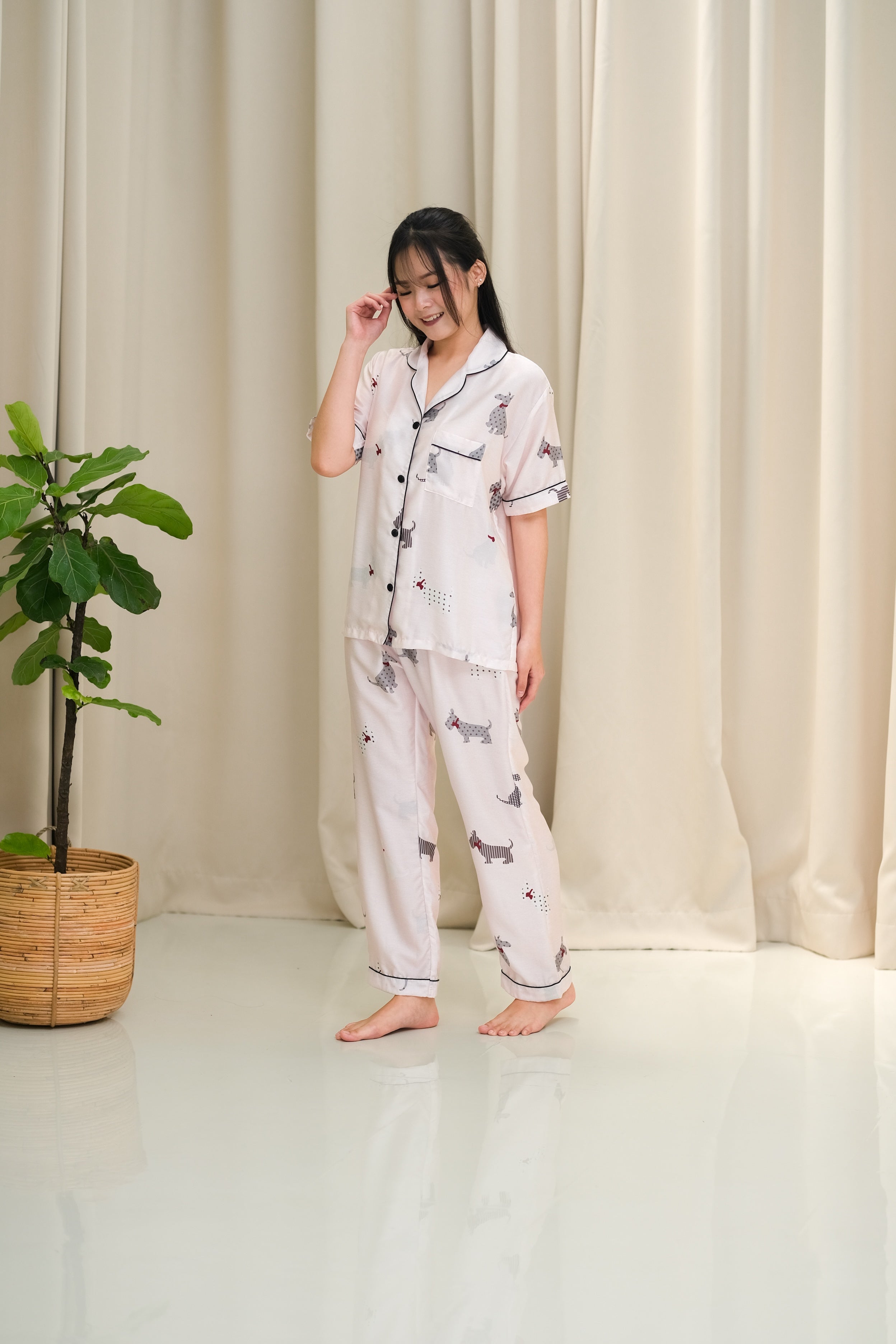 Molly Organic Silk Long Pajamas Set