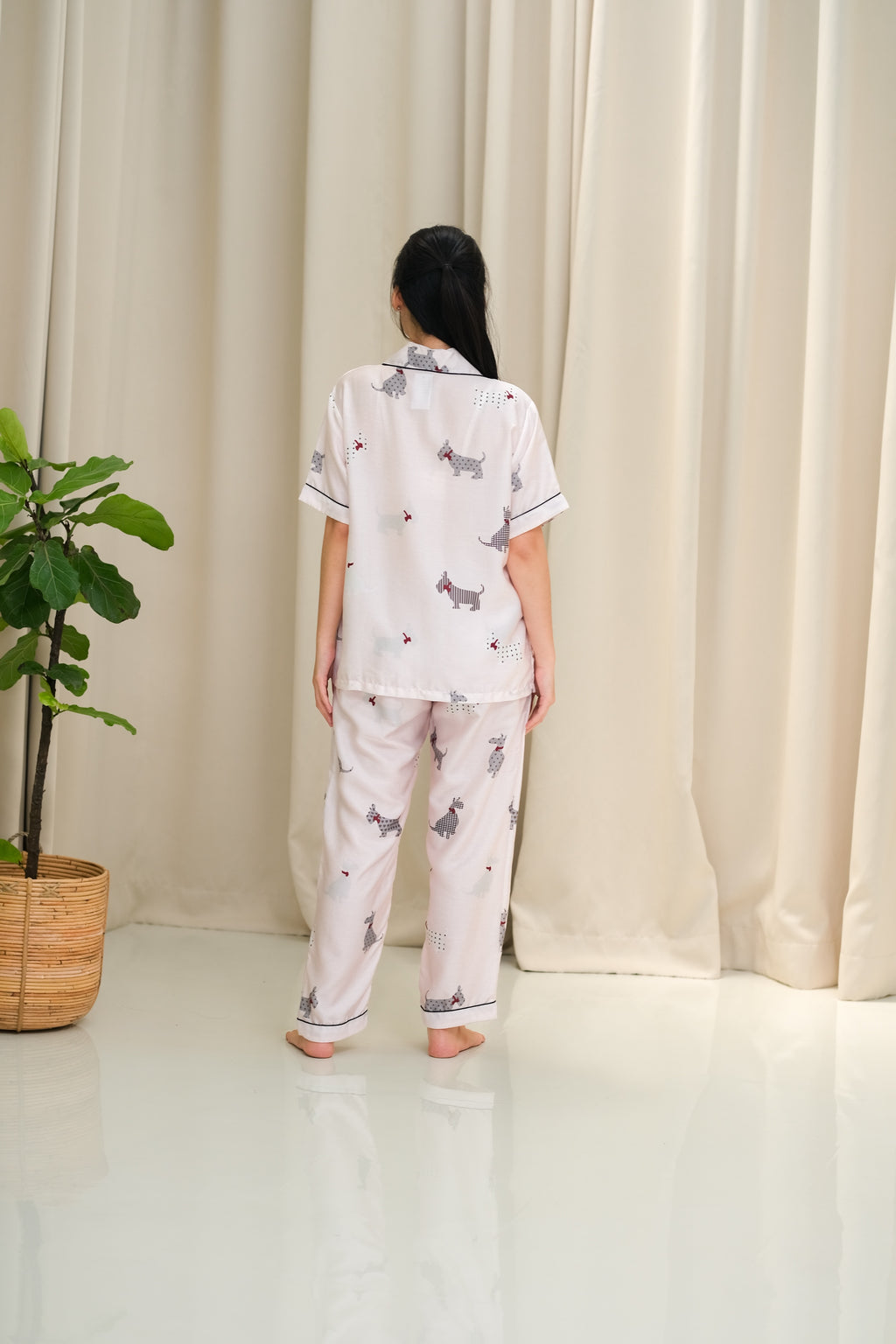 Molly Organic Silk Long Pajamas Set