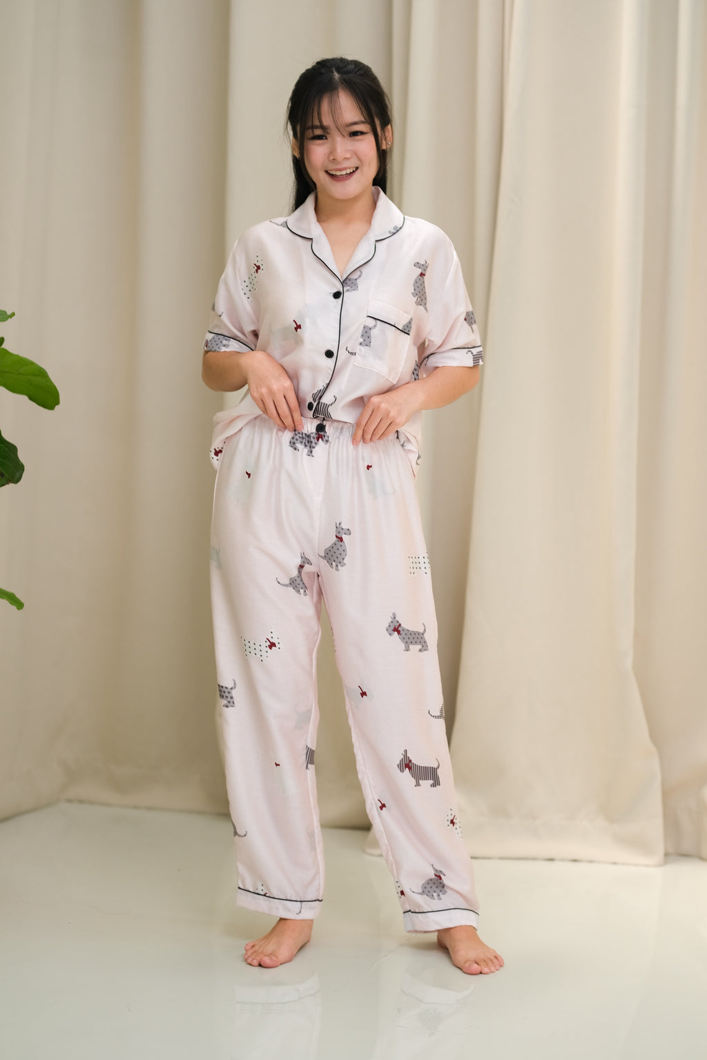Molly Organic Silk Long Pajamas Set