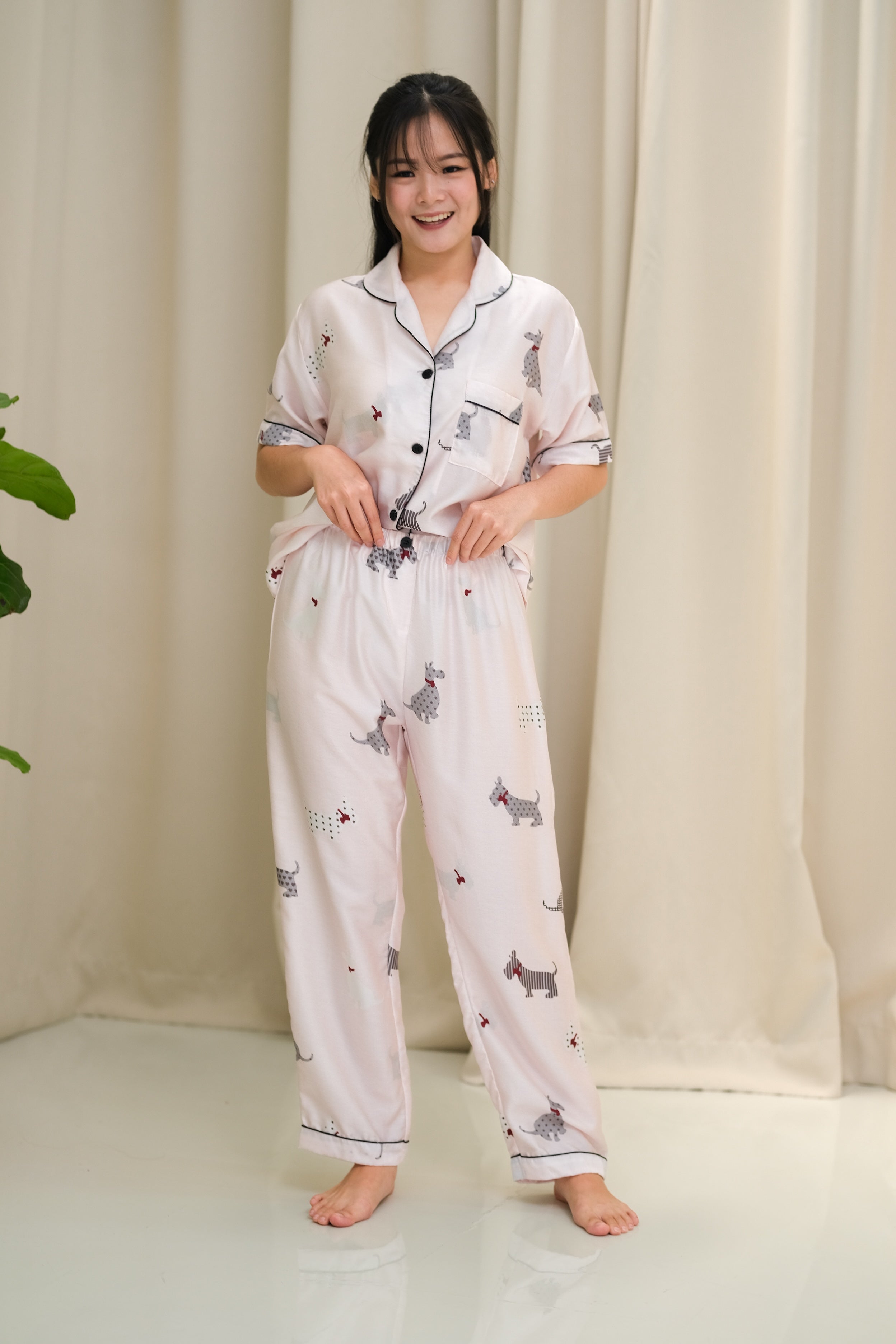 Molly Organic Silk Long Pajamas Set