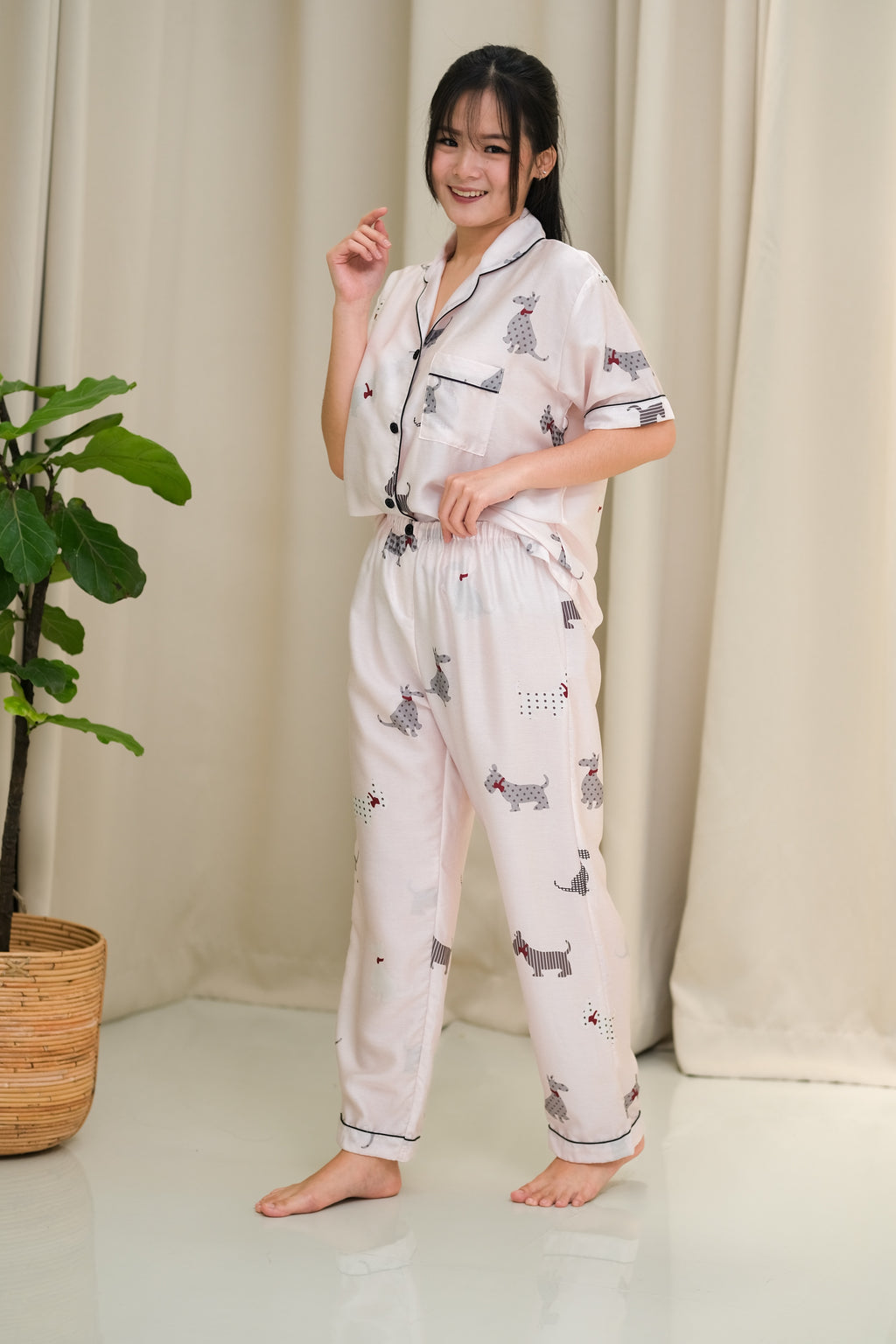 Molly Organic Silk Long Pajamas Set