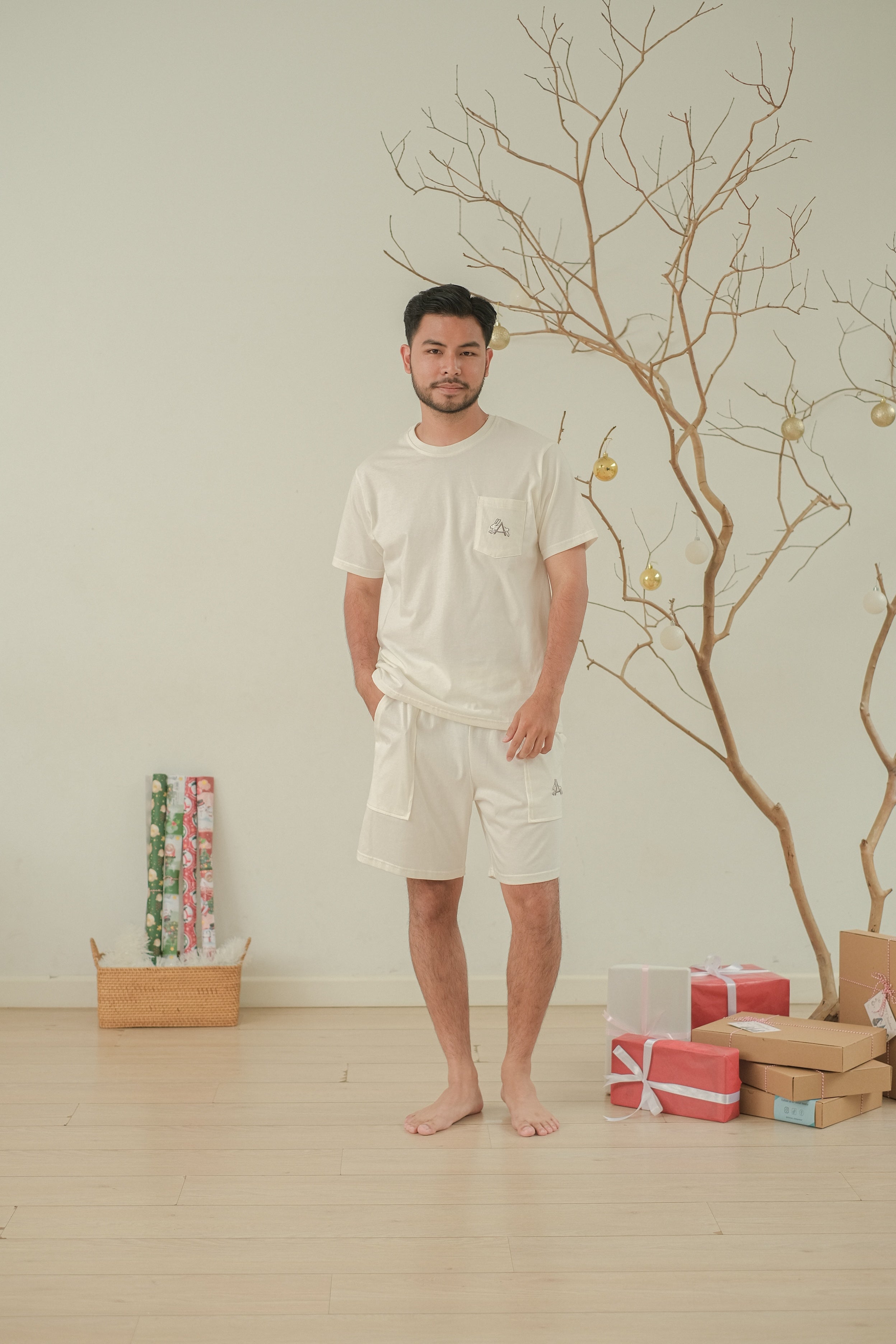 Men Coco Vanilla Cotton Short Pajamas Set