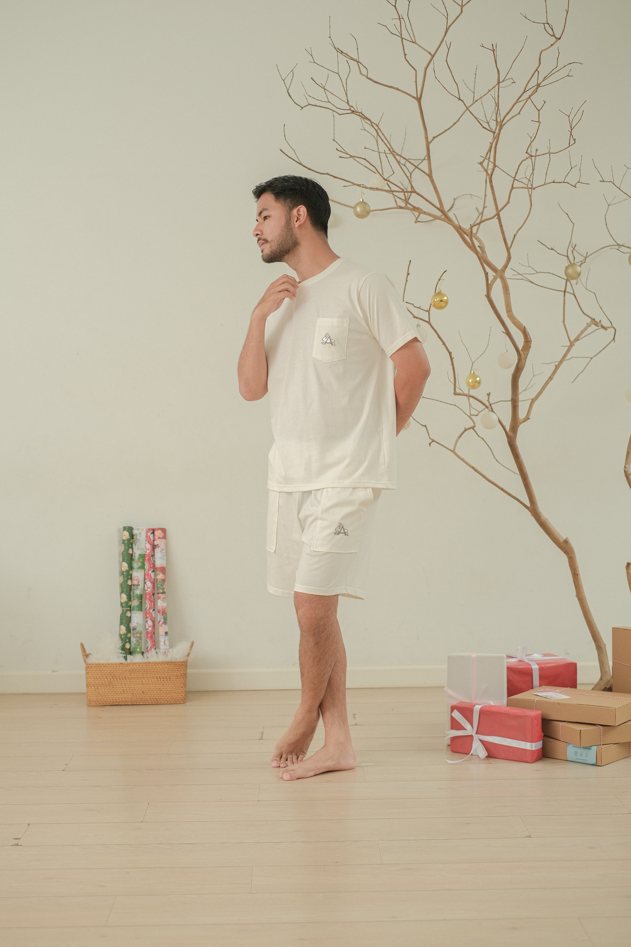 Men Coco Vanilla Cotton Short Pajamas Set