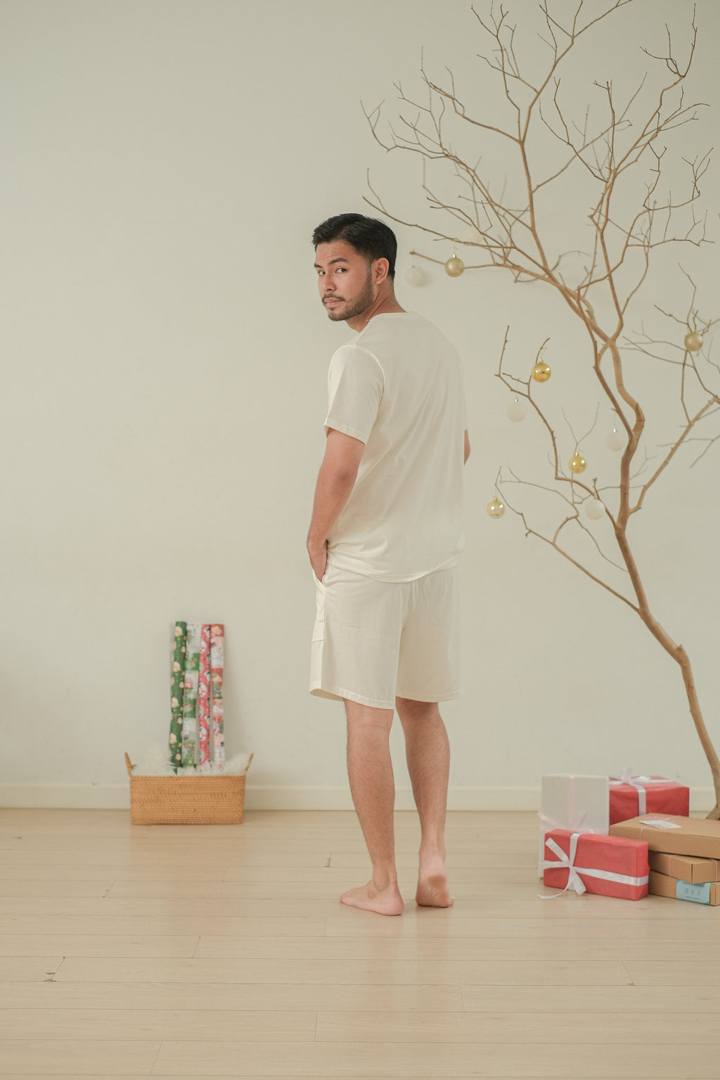Men Coco Vanilla Cotton Short Pajamas Set
