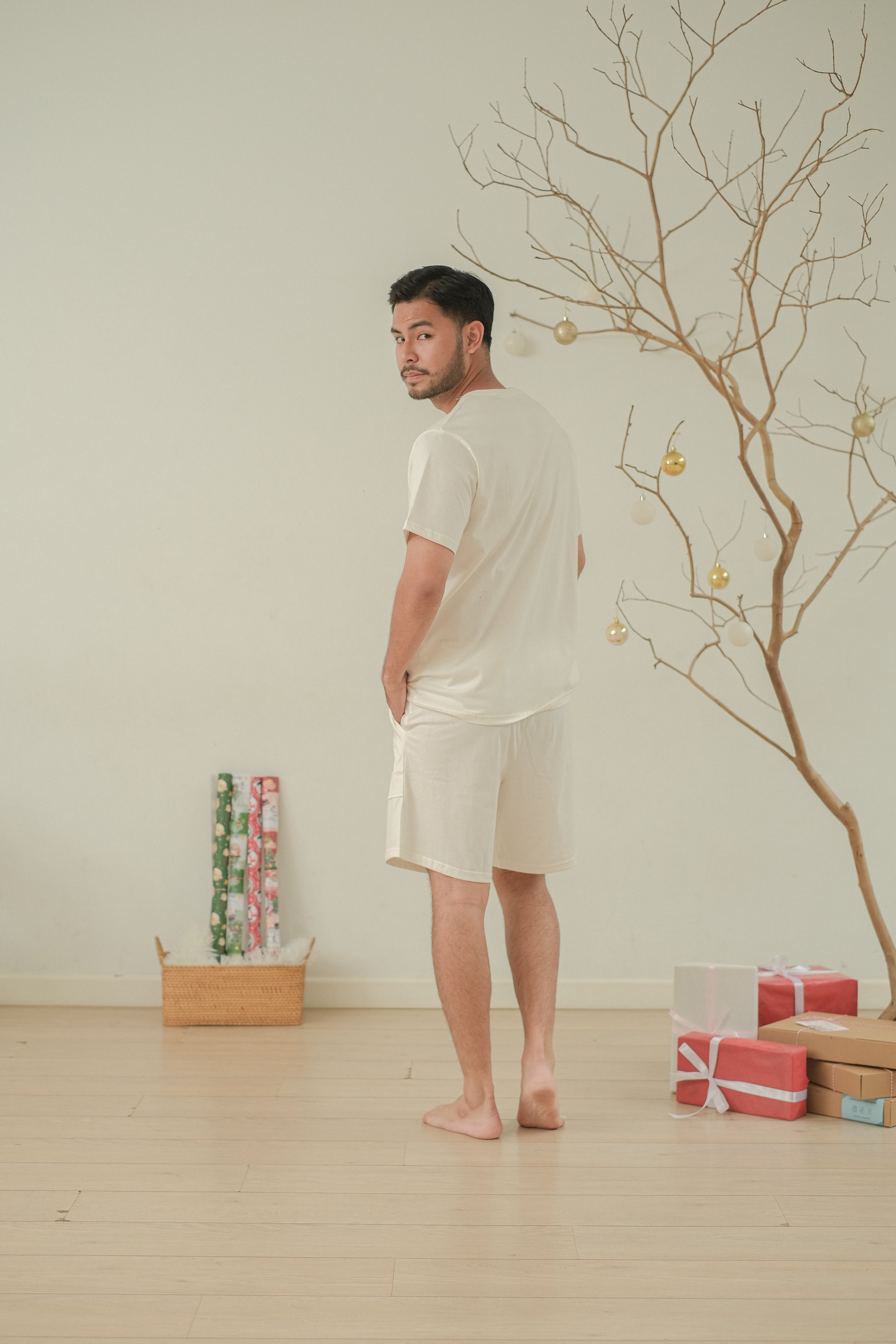 Men Coco Vanilla Cotton Short Pajamas Set