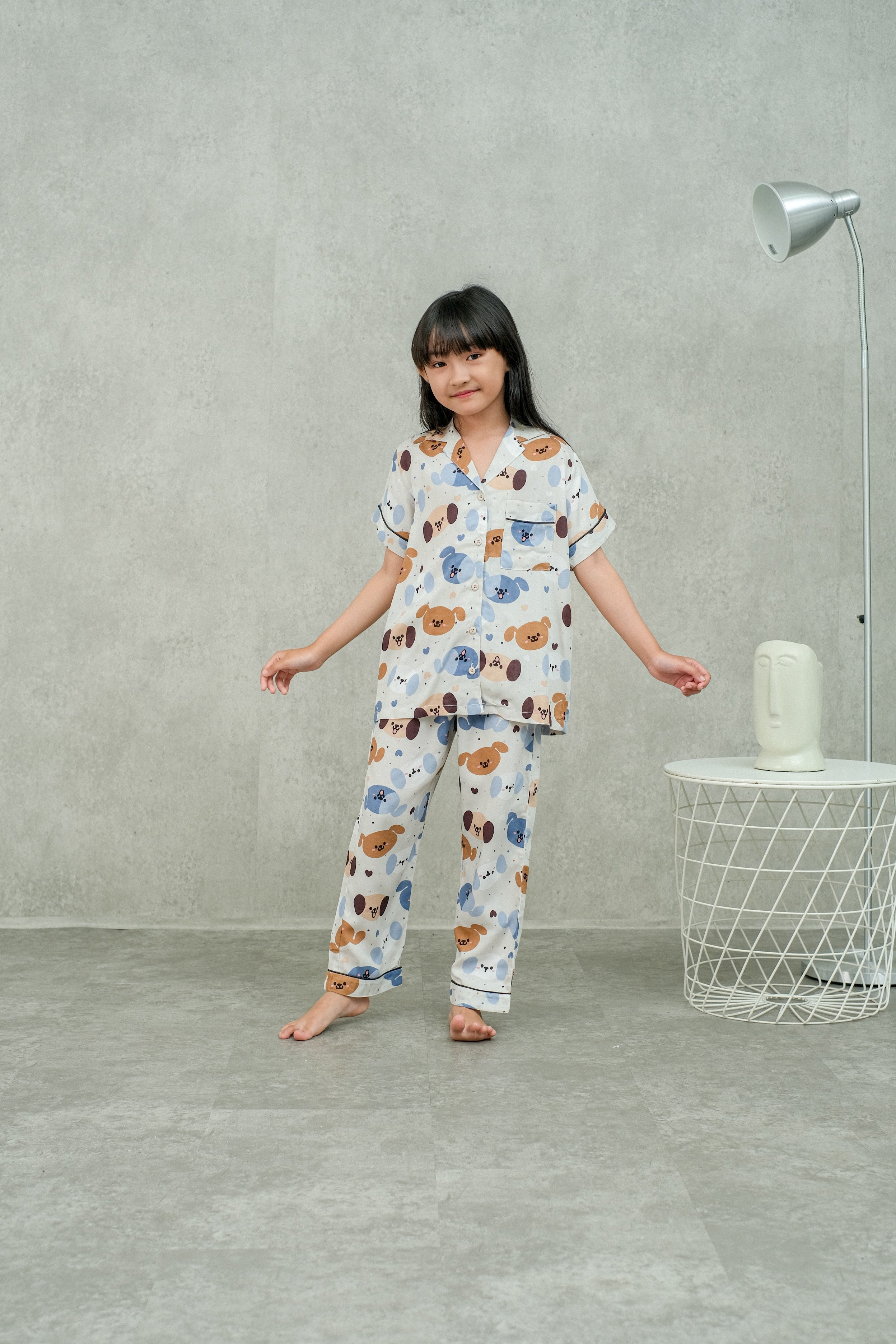 Kids Milo Viscose Rayon Short Sleeves Long Pajamas Set