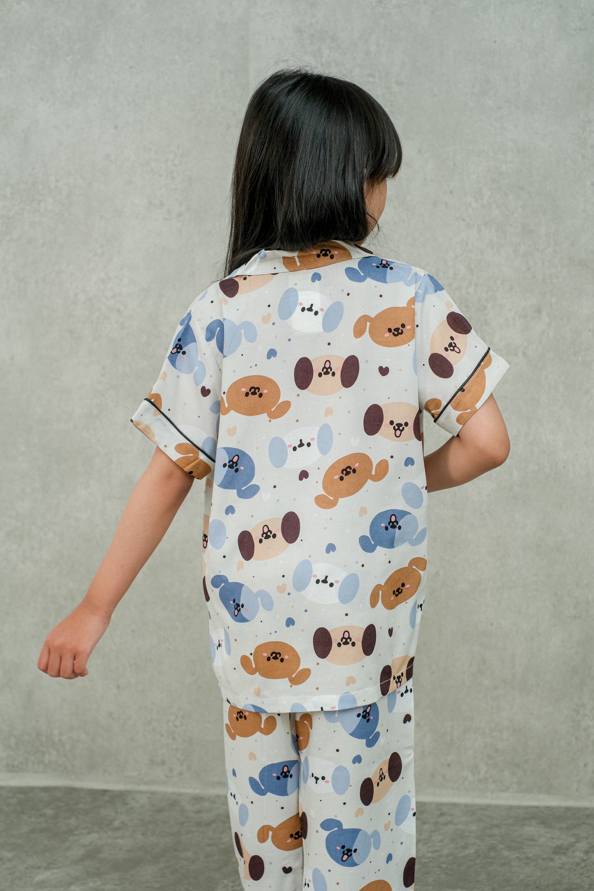 Kids Milo Viscose Rayon Short Sleeves Long Pajamas Set