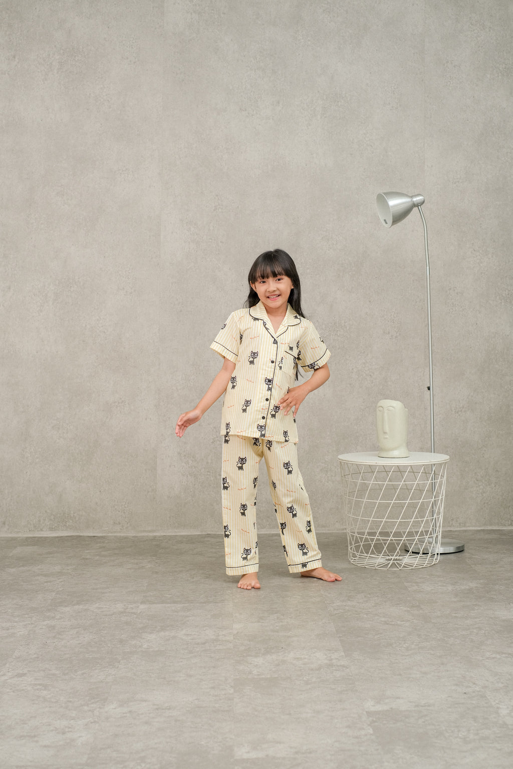 Catty Cotton Short Pajamas Set for Kids