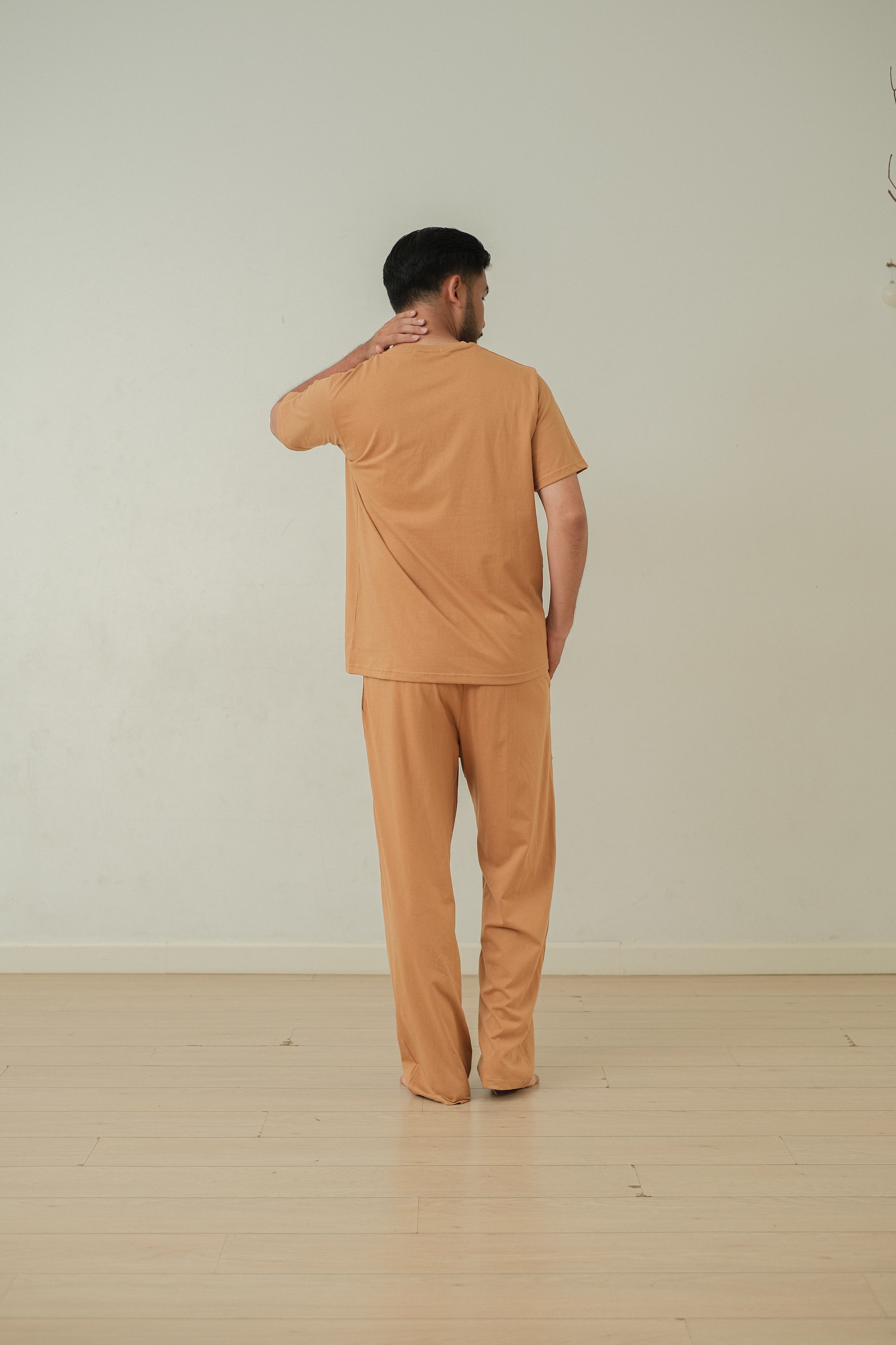 Men Coco Caramel Cotton Long or Short Pajamas Set