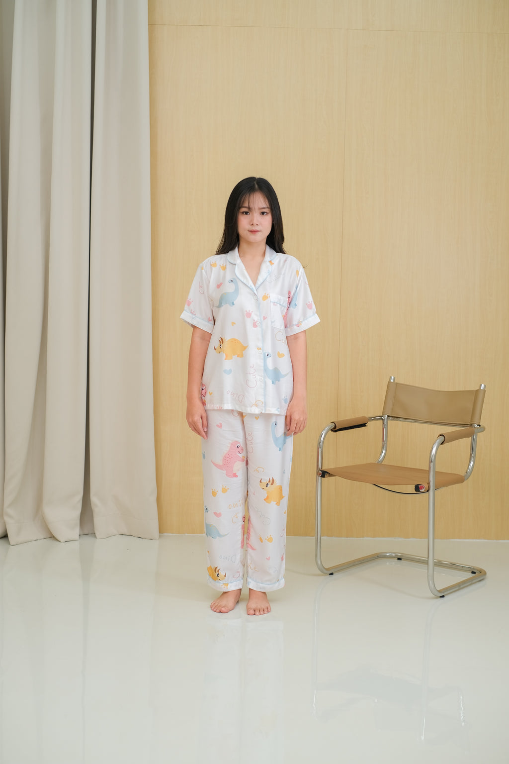 Baby Dino Organic Silk Long Pajamas Set