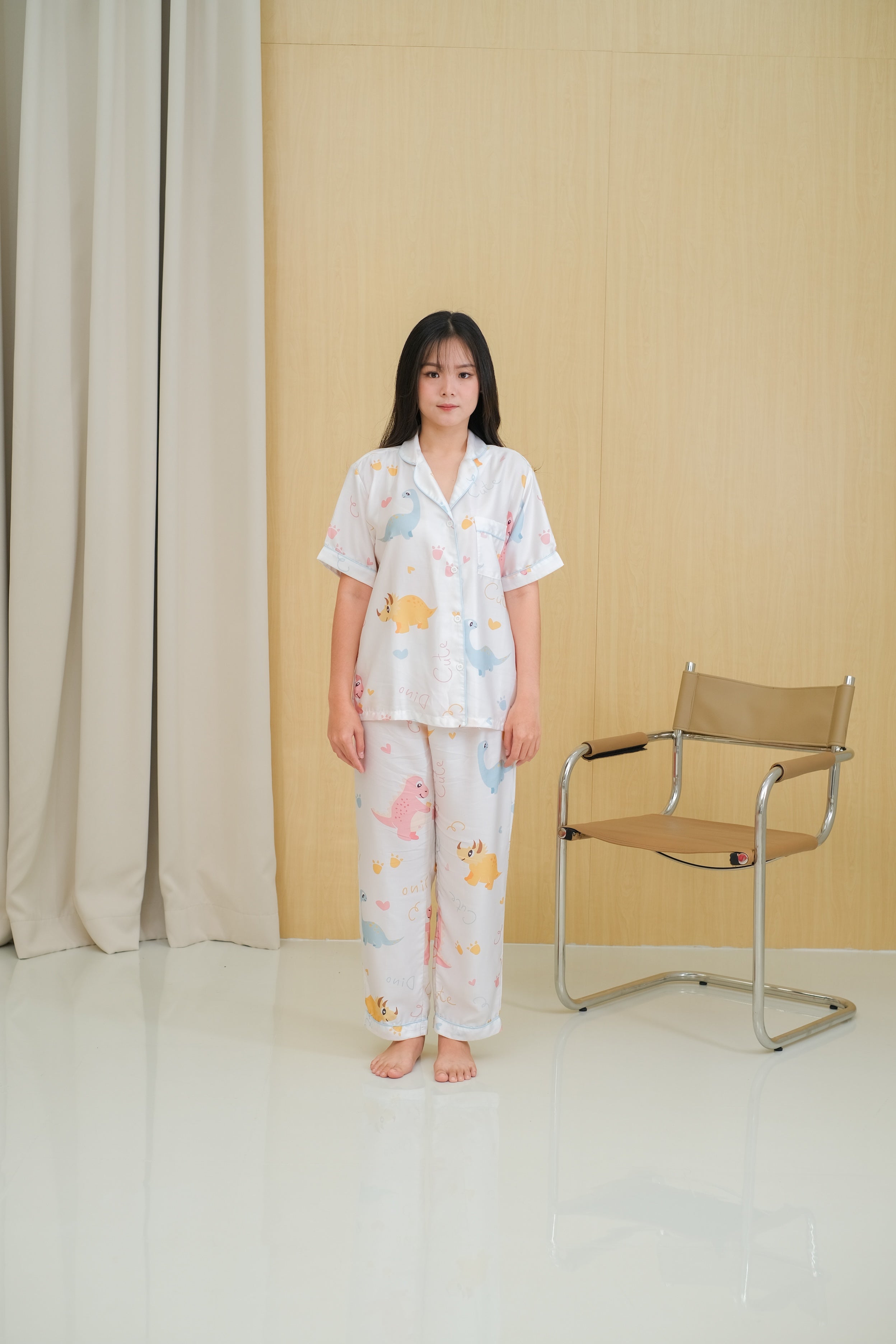 Baby Dino Organic Silk Long Pajamas Set