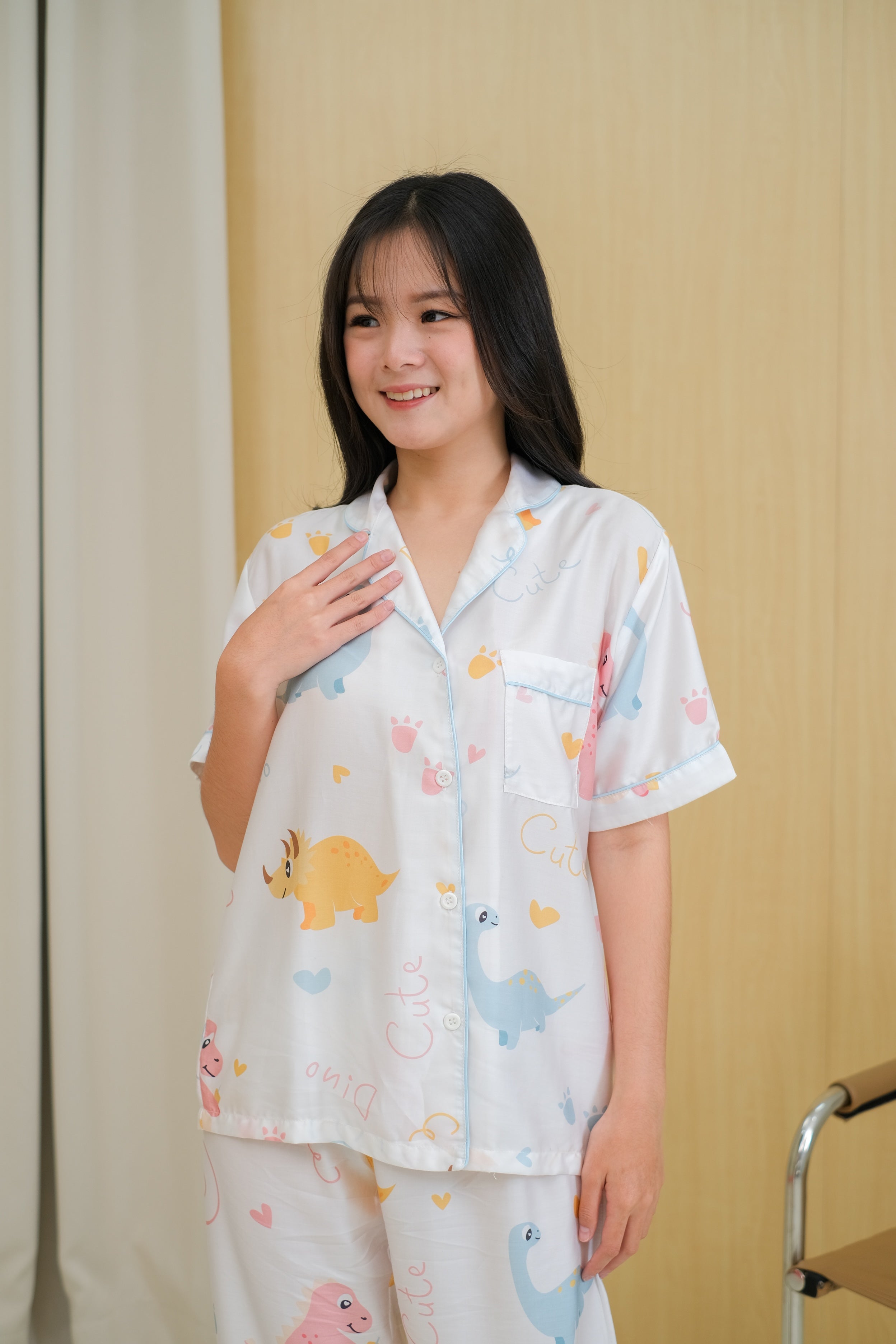 Baby Dino Organic Silk Long Pajamas Set