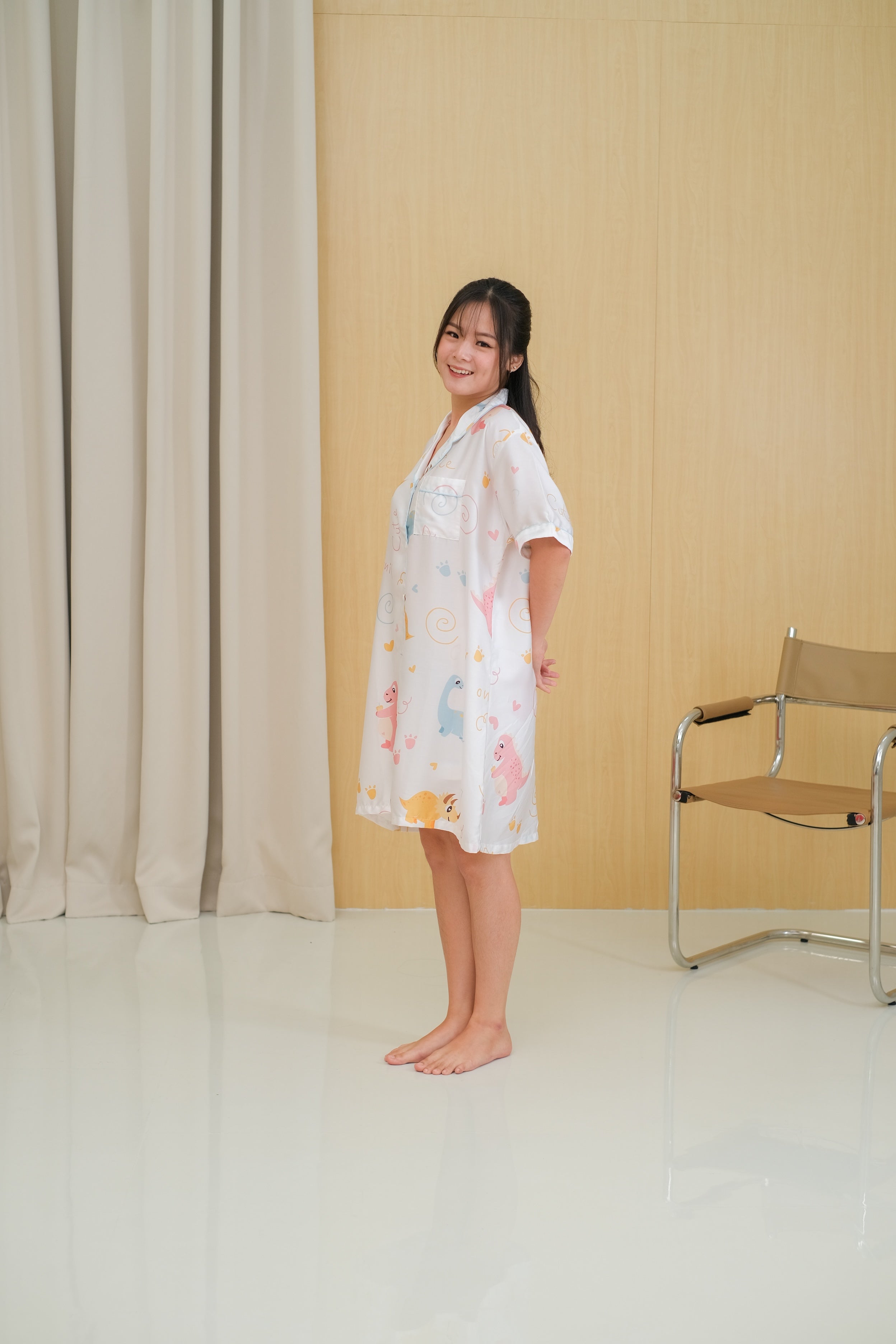 Baby Dino Organic Silk House Dress Pajamas Set