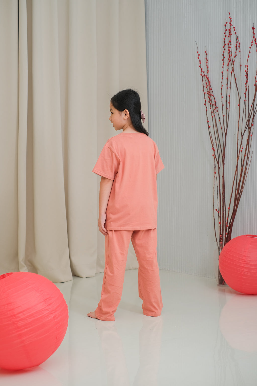 Coco Terracotta Cotton Short Pajamas Set for Kids