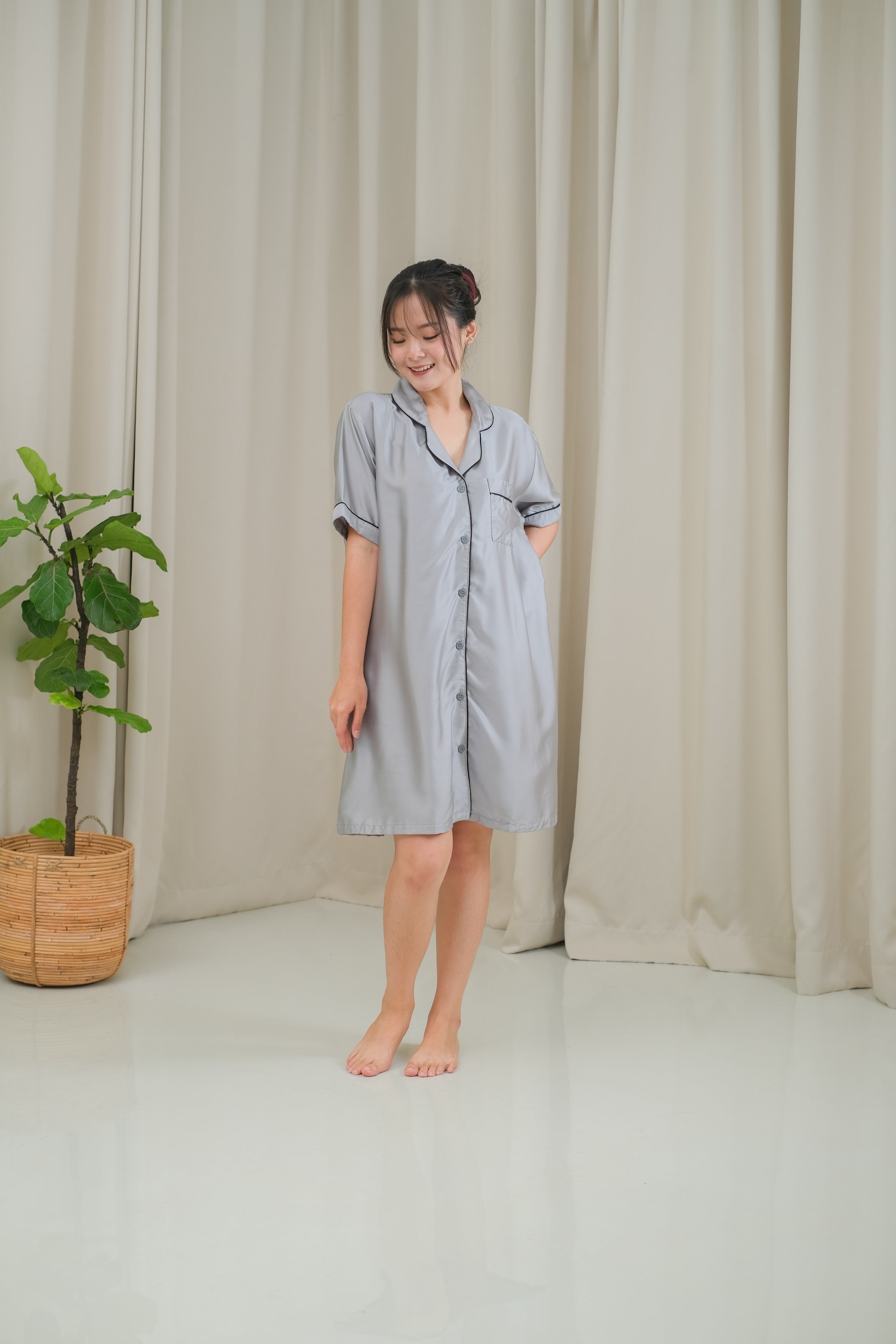 Gemma Organic Silk House Dress Pajamas Set