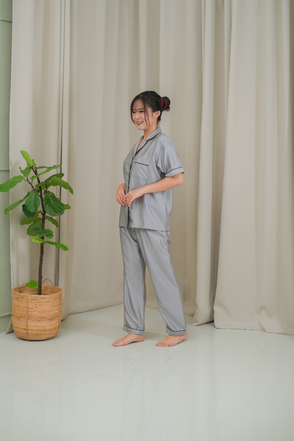 Gemma Organic Silk Long Pajamas Set
