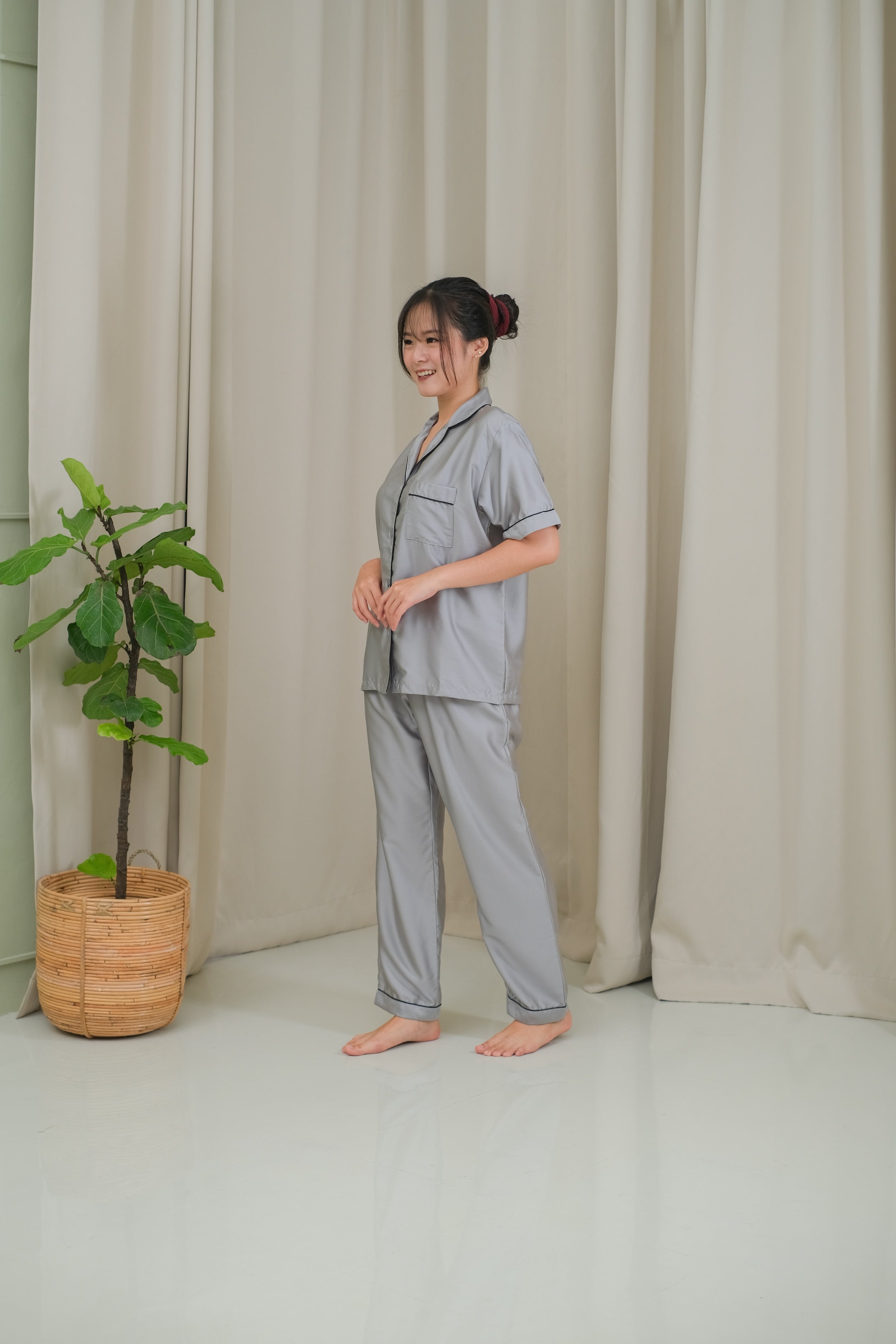 Gemma Organic Silk Long Pajamas Set