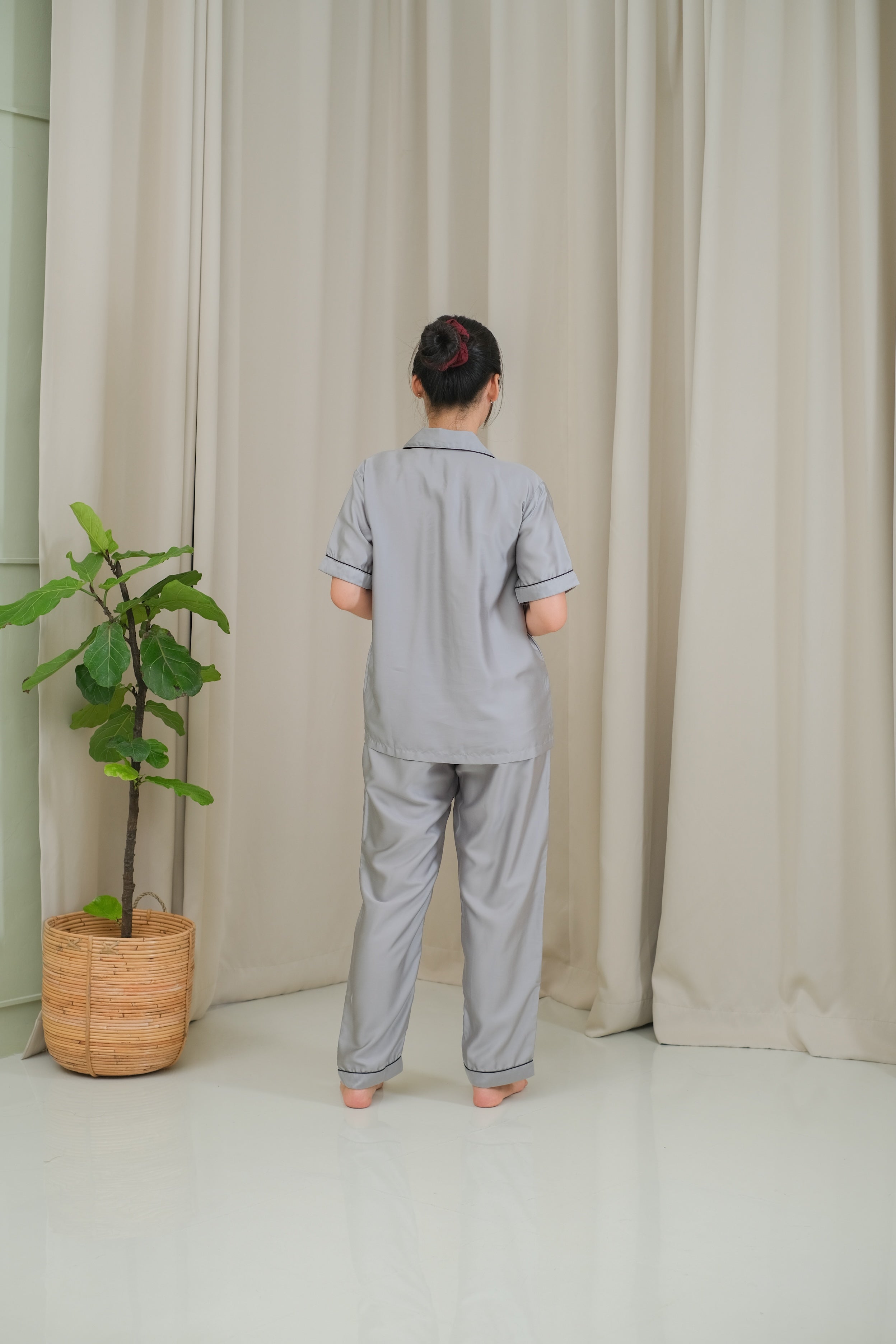 Gemma Organic Silk Long Pajamas Set