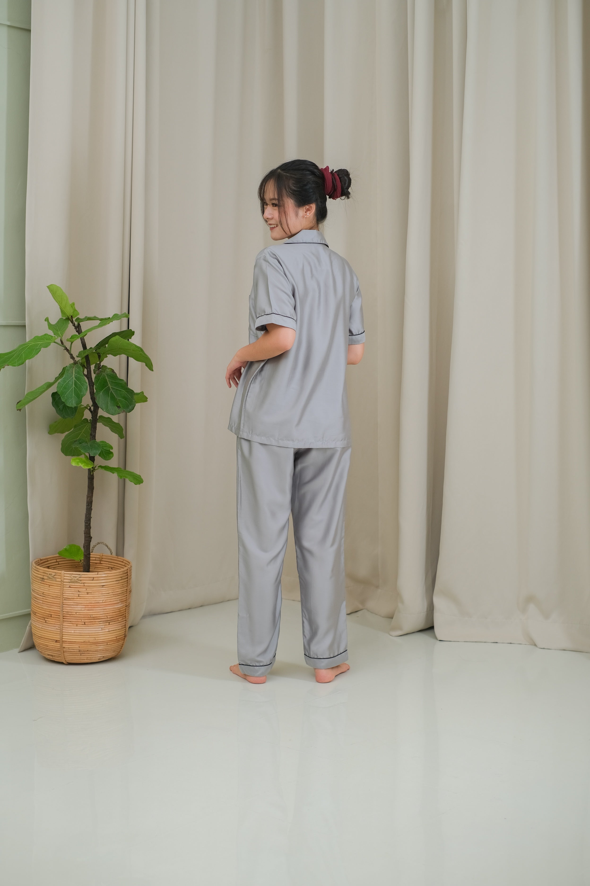 Gemma Organic Silk Long Pajamas Set