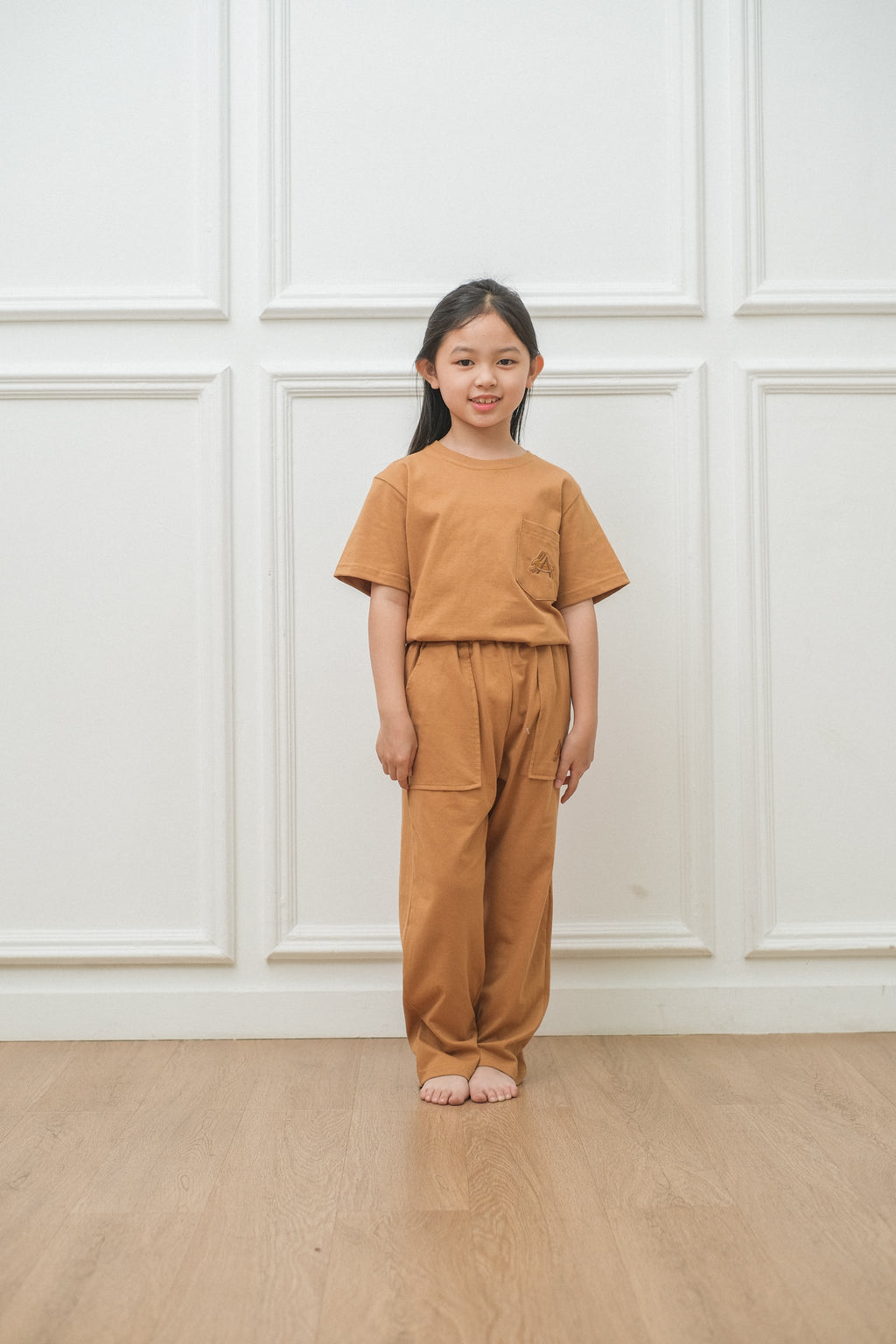 Coco Caramel Cotton Short Pajamas Set for Kids