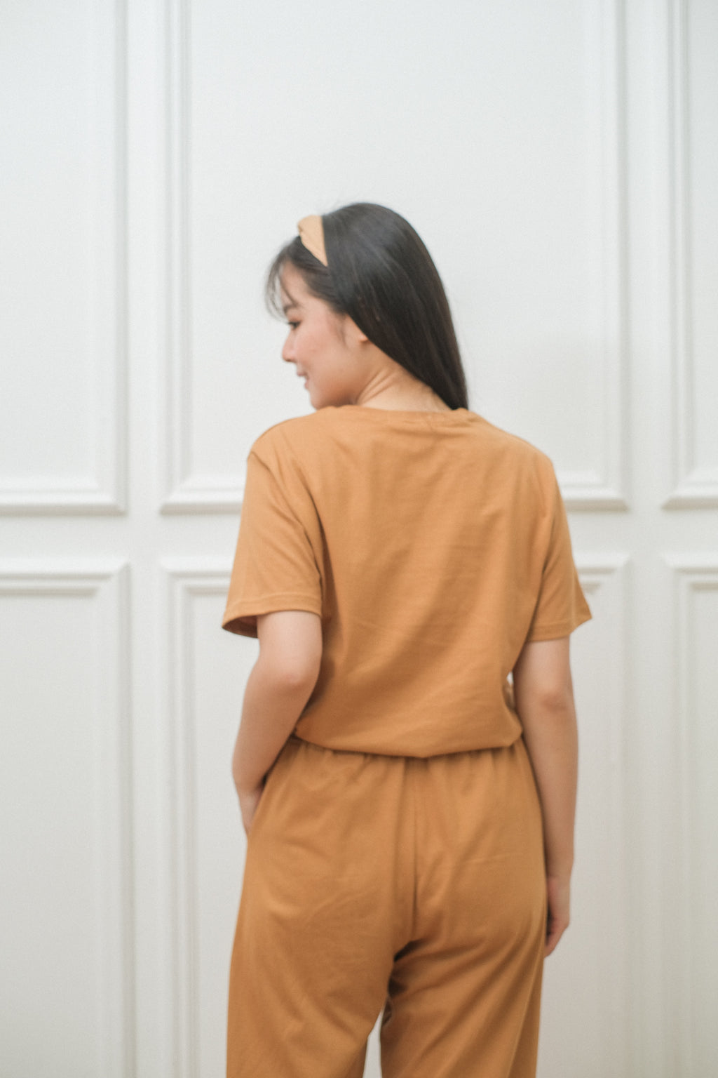 Women Coco Caramel Cotton Long Pajamas Set