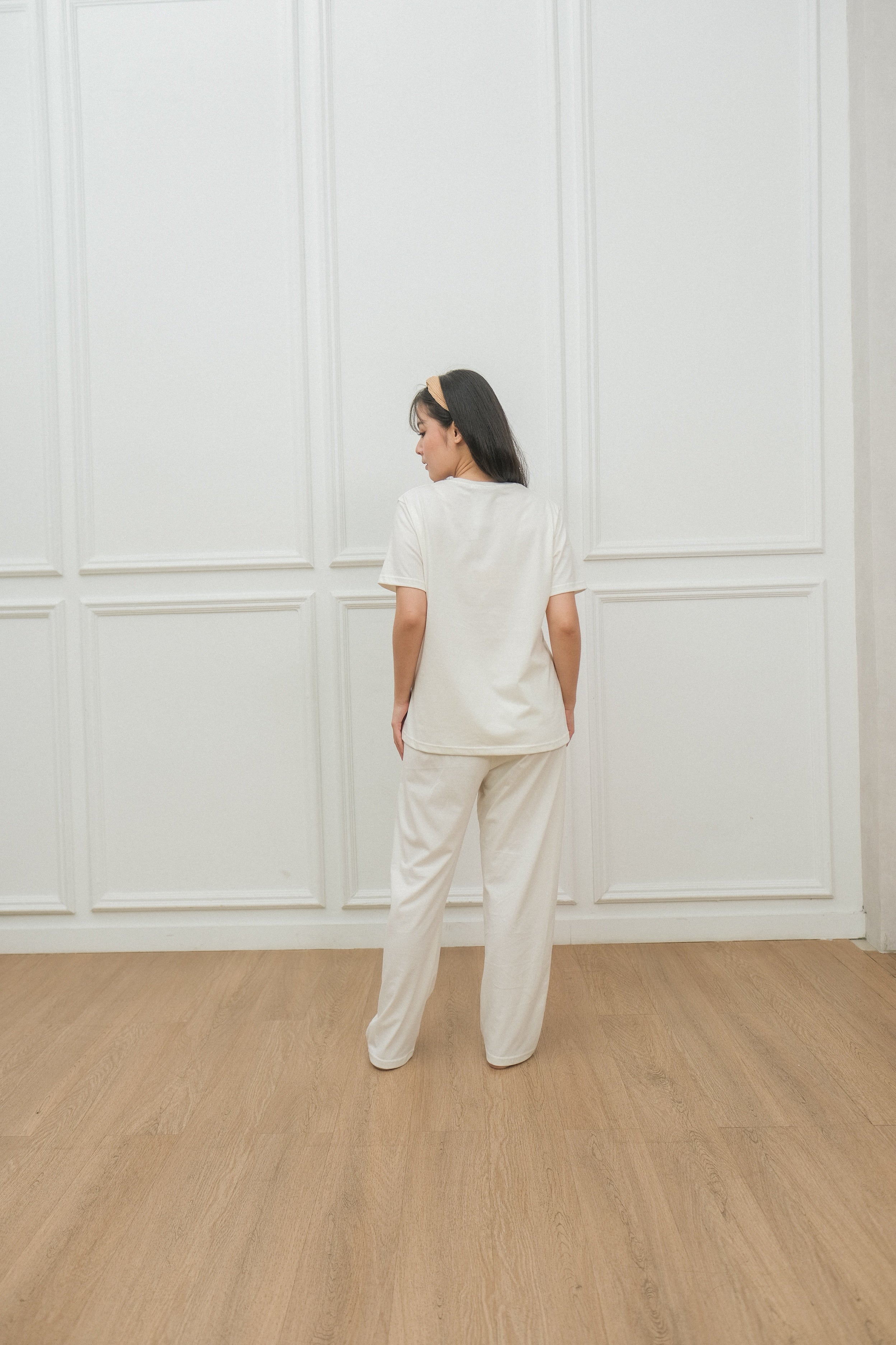 Women Coco Vanilla Cotton Long Pajamas Set