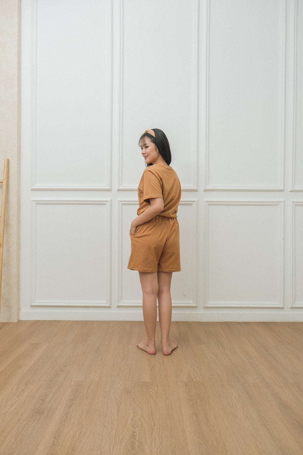 Women Coco Caramel Cotton Short Pajamas Set