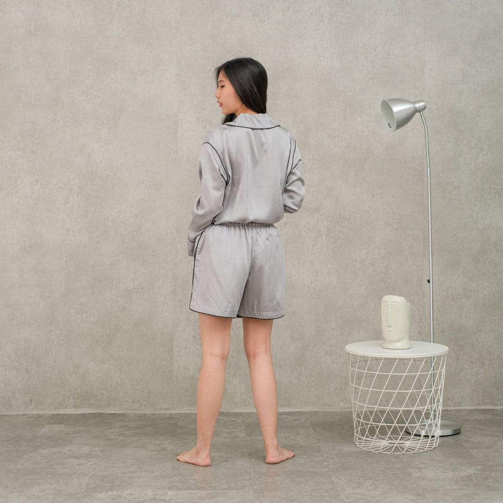 Luna Grey Oversized Organic Silk Dailywear