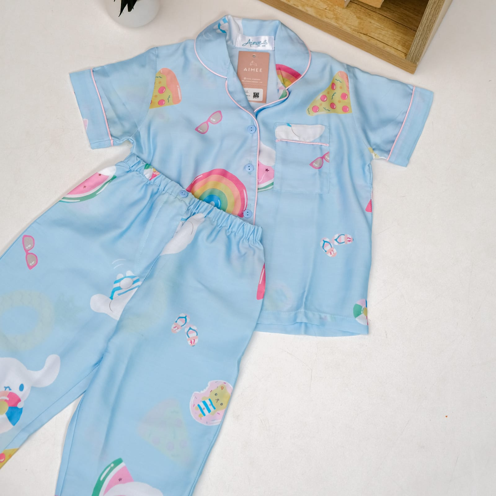 Cinnamoroll Organic Silk Pajamas Mom And Kids